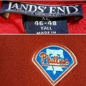 Lands End Philadelphia Phillies Fleece Jacket Size XL Tall